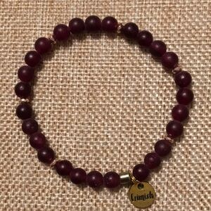 ⛱️🔥Erimish - Wine & Gold Stretch Beaded Bracelet - OS